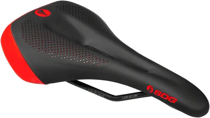 SDG Allure V2 Saddle – Lux-Alloy Black/Red