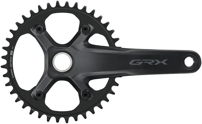 Shimano GRX FC-RX610-1 Crankset – 170mm 12-Speed 40t 110 BCD Hollowtech II Spindle Interface BLK