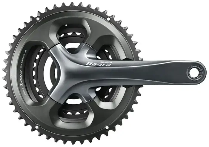 Shimano Tiagra FC-4703 Crankset – 170mm 10-Speed 50/39/30t 110/74 Asymmetric BCD Hollowtech II Spindle Interface Gray
