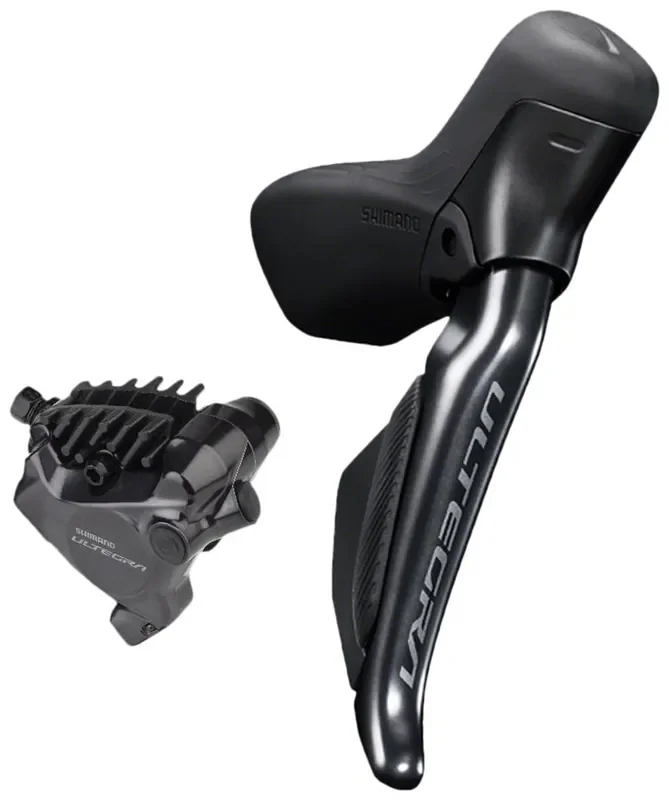 Shimano Ultegra ST-R8170F Di2 Shift/Brake Lever BR-R8170 Hydraulic Disc Brake Caliper – Right/Rear 12-Speed Flat Mount BLK