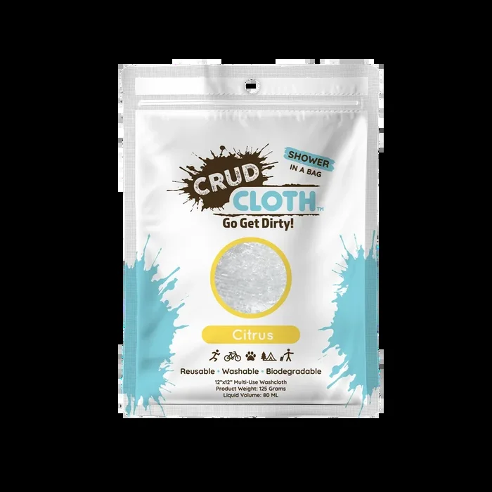 Single Use Sample (QTY 1) Silca Crud Cloth Shower In A Bag – Citrus Scent