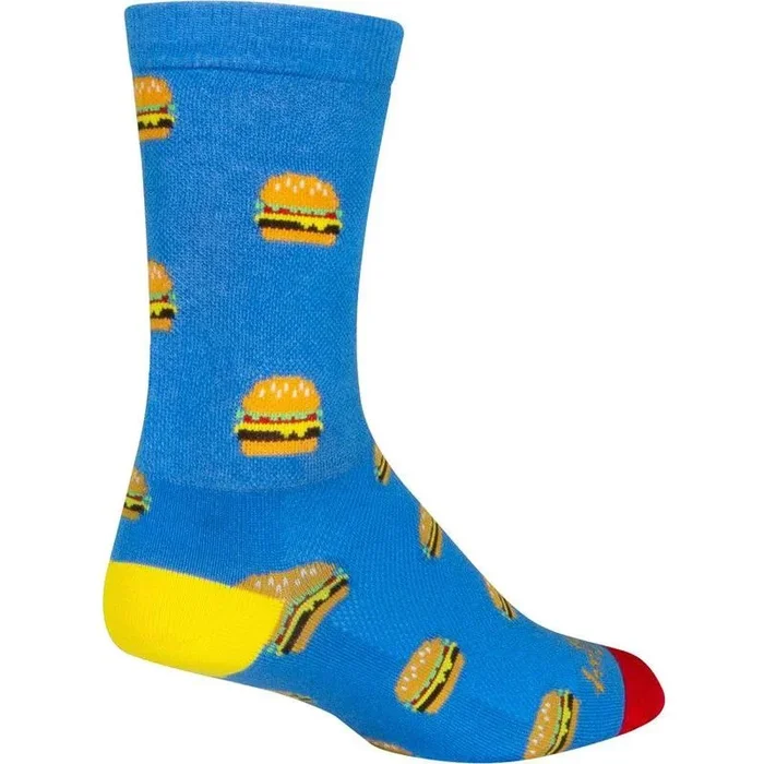 SockGuy Crew Burgers Socks – 6 Small/Medium