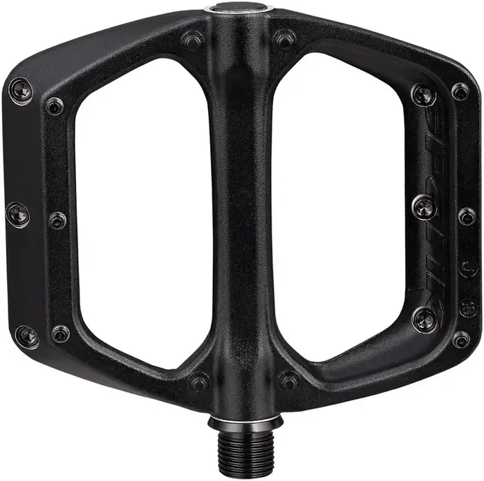 Spank SPOON DC Platform Pedals Body Aluminum Spindle Cr-Mo 9/16 Black Pair