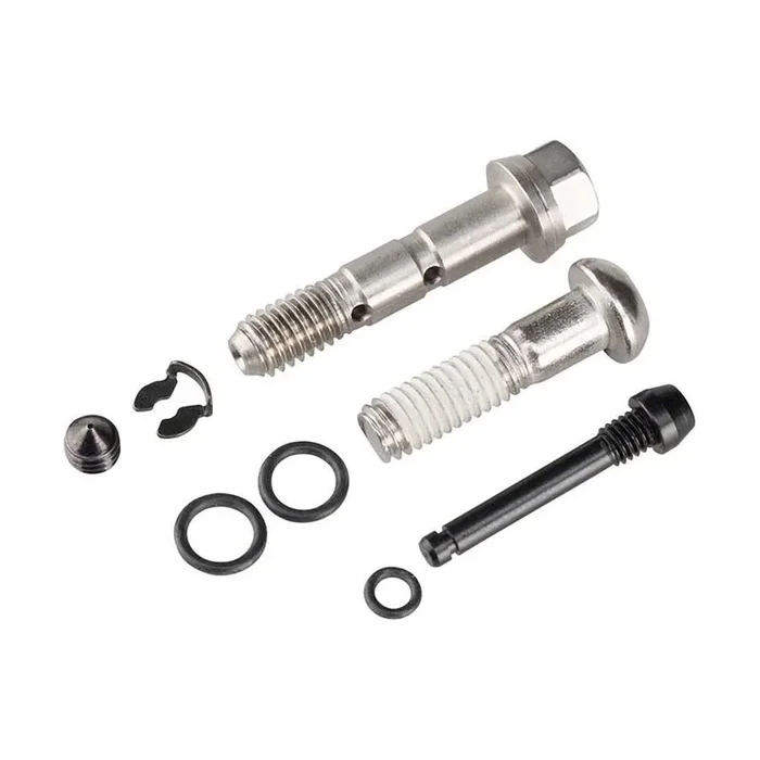 SRAM Guide Stainless Steel Caliper Hardware Kit – Includes Body Bolt Banjo Bolt Bleed Screw Pad Pin