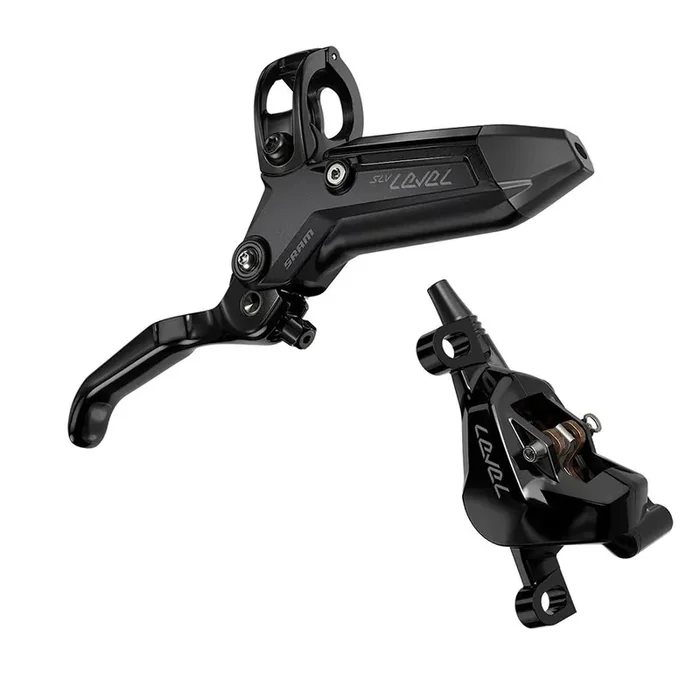 SRAM Level Silver Stealth Disc Brake Lever – Front Post Mount 2-Piston Aluminum Lever SS Hardware BLK C1