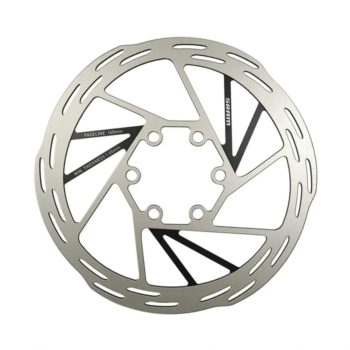 SRAM Paceline Disc Brake Rotor – 140mm 6-Bolt Silver/Black