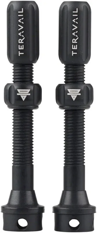 Teravail Alloy Tubeless Valves – Pair 48mm Matte Black