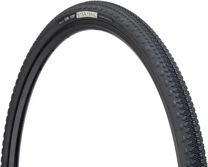Teravail Cannonball Tire – 700 x 38 Tubeless Folding BLK Light Supple Fast Compound