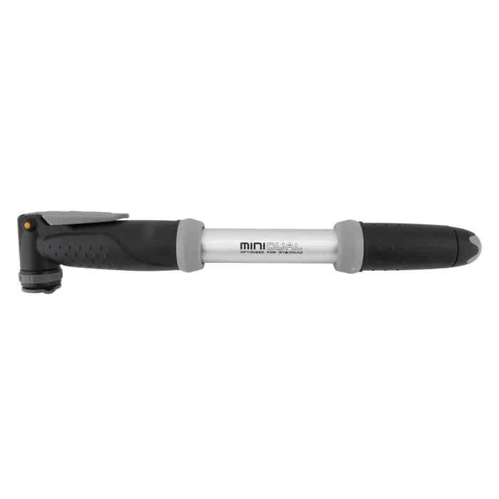 Topeak Mini Dual Mini Pump – 140psi Silver/Black