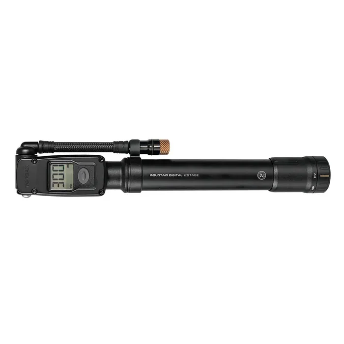 Topeak Mountain Digital Shock/Tire Mini Pump – 2Stage 300psi Black