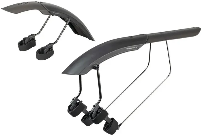 Topeak Tetrafender M1 and M2 Fender Set -Strap-on Front and Rear Black