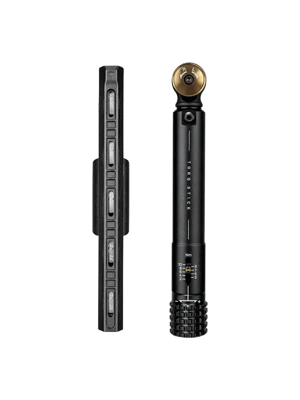Topeak Torq Stick Ratcheting Torque Wrench – Adjustable 2-10Nm Range 5 Piece Bit Set BLK