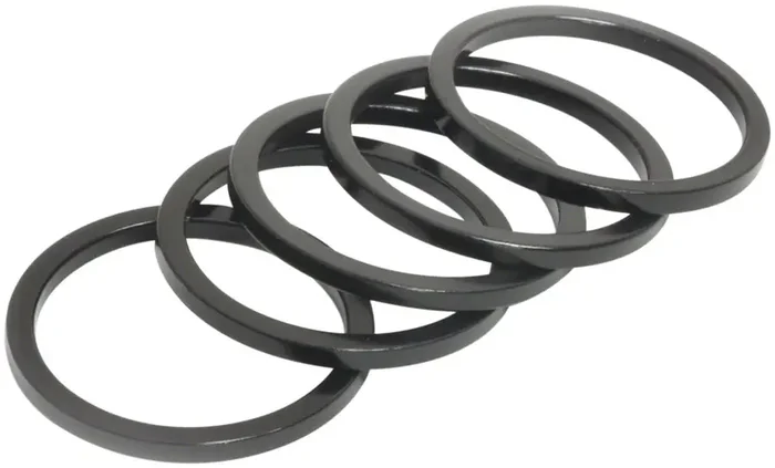 Wheels Manufacturing Aluminum Headset Spacer – 1-1/8″ 2.5mm Black 5-pack