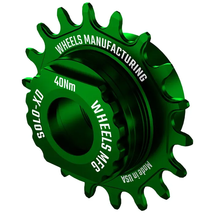 Wheels Manufacturing SOLO-SPLINE Micro Spline Single Speed Conversion Kit – 18t For Shimano Micro Spline Hub Bodies Green