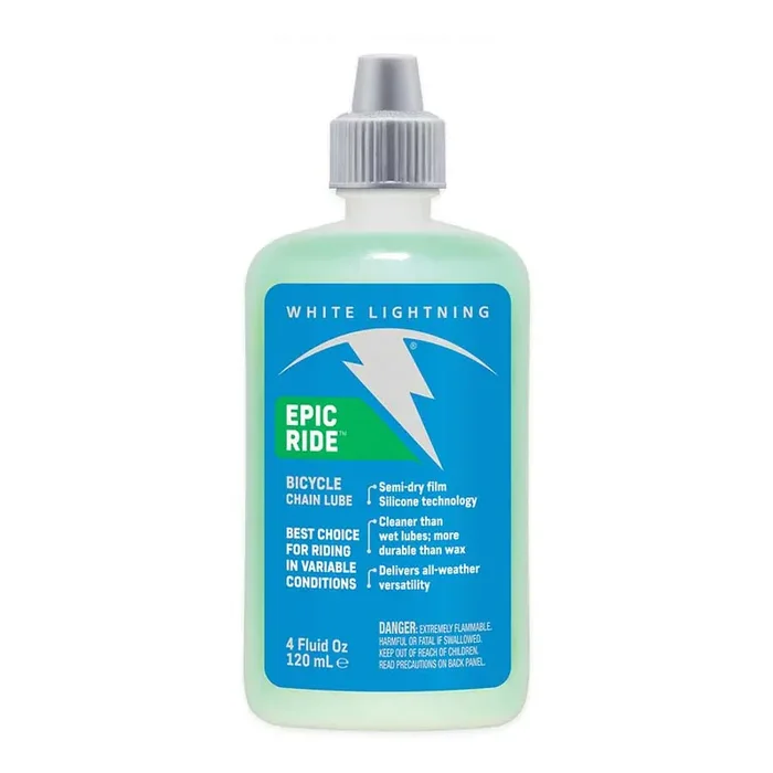 White Lightning Epic Ride Bike Chain Lube – 4 fl oz Drip