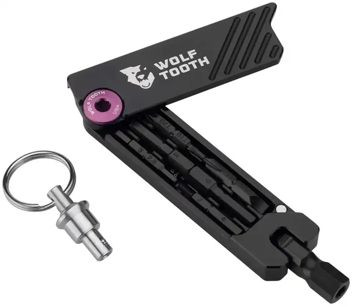 Wolf Tooth 6-Bit Hex Wrench Multi-Tool with Keyring – Purple