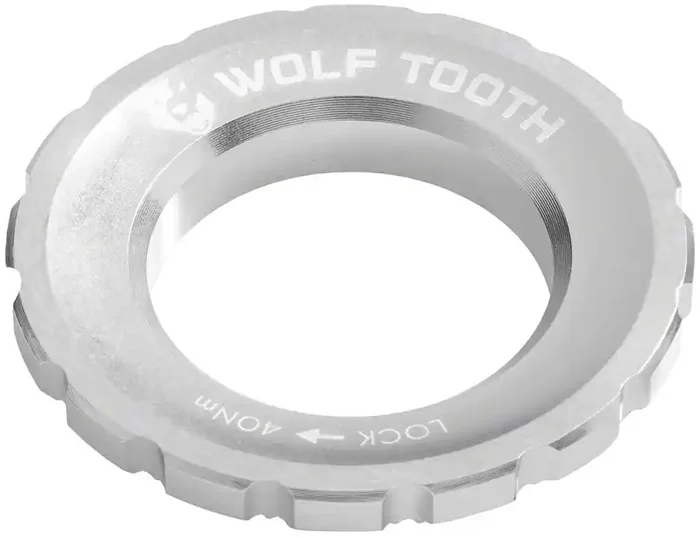 Wolf Tooth CenterLock Rotor Lockring – External Splined Raw Silver