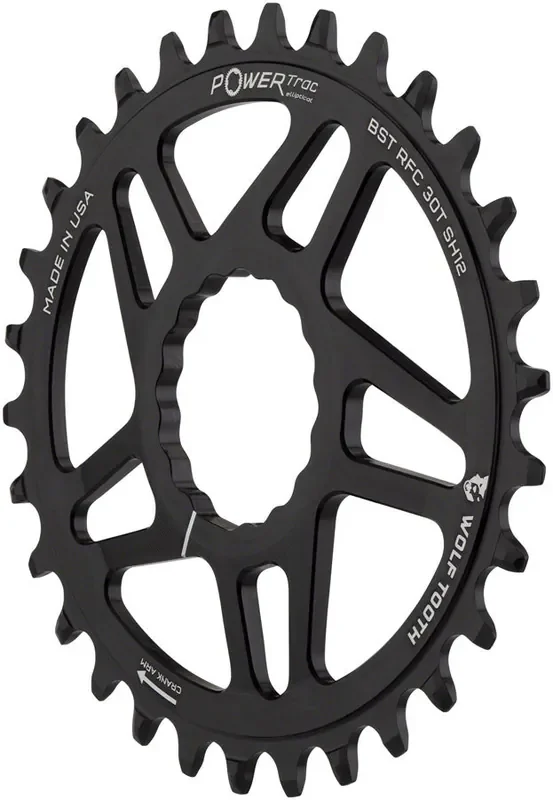Wolf Tooth Elliptical Direct Mount Chainring – 34t RaceFace CINCH Boost Drop-Stop ST Shimano 12 Speed HG+ BLK