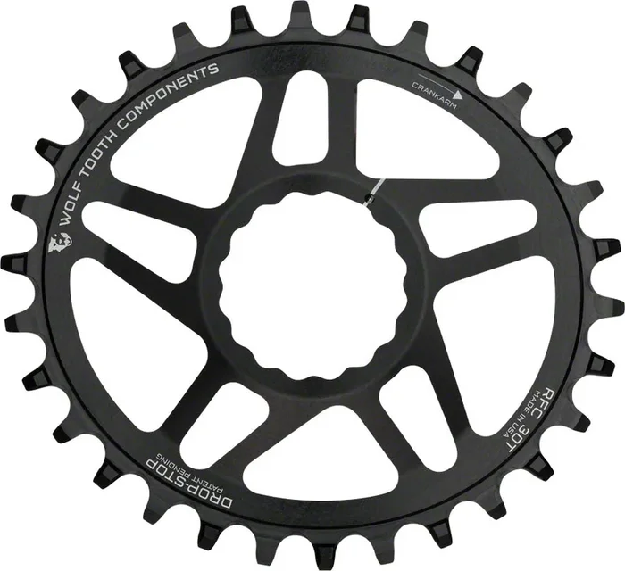 Wolf Tooth Elliptical Direct Mount Chainring – 34t RaceFace/Easton CINCH Direct Mount Drop-Stop 6mm Offset BLK
