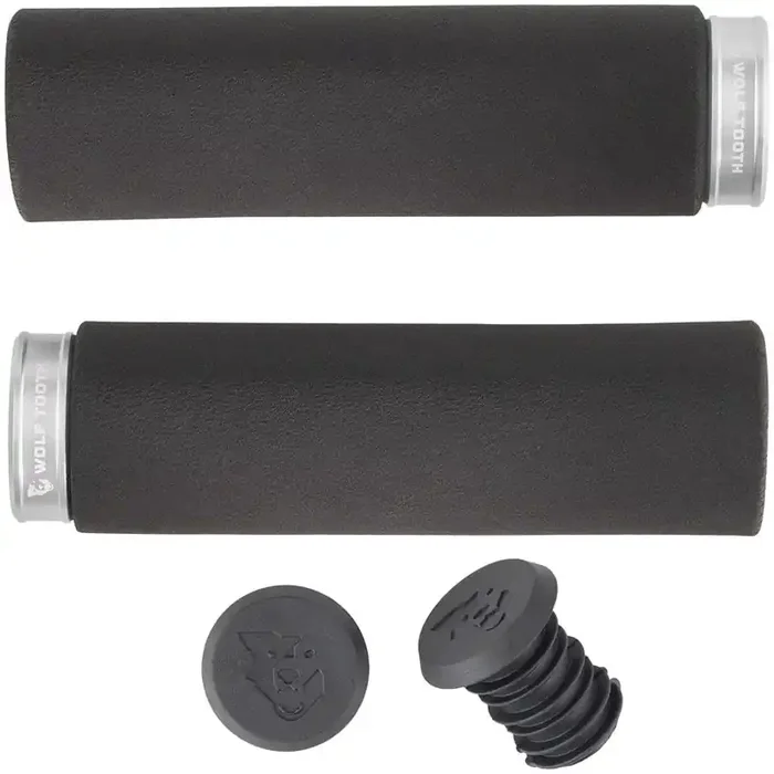 Wolf Tooth Fat Paw Lock-on Grips – Black/Raw Silver