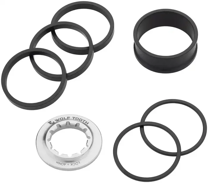 Wolf Tooth Single Speed Spacer Kit Lockring – Compatible any 10 11-Speed HG Freehub Body