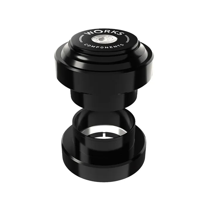 Works Components 1.0 EC34-EC34 Angleset-1 1/8 Headset EC34/28.6 EC34/30 External Threadless Complete Black Set 3 107-116mm
