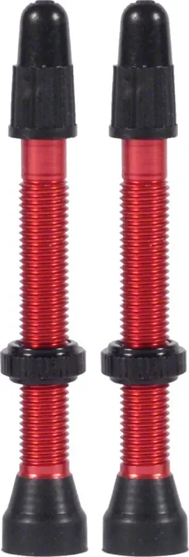 WTB Aluminum TCS Tubeless Valves 46mm Red Pair